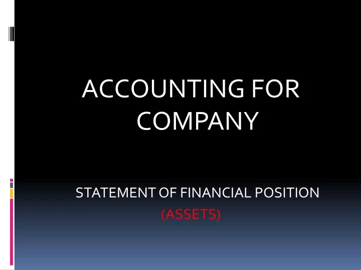 accounting for company statement of financial