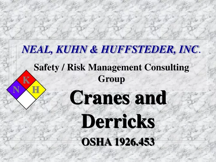 cranes and derricks osha 1926 453