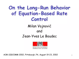 On the Long-Run Behavior of Equation-Based Rate Control