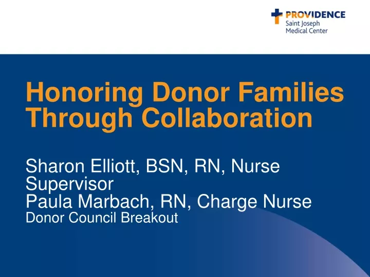 honoring donor families through collaboration