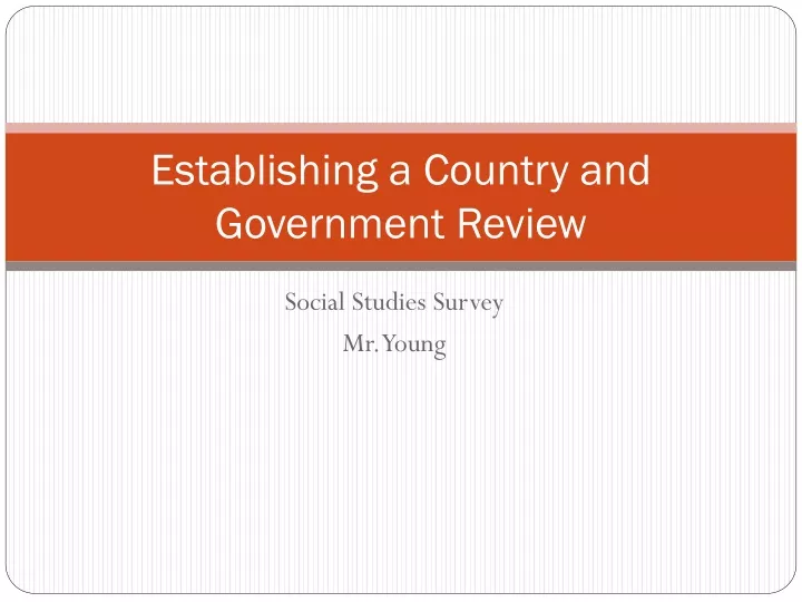 establishing a country and government review