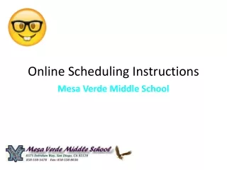 Online Scheduling Instructions