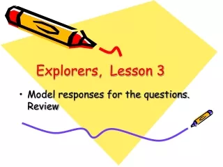 Explorers,  Lesson 3