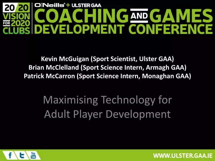 maximising technology for adult player development
