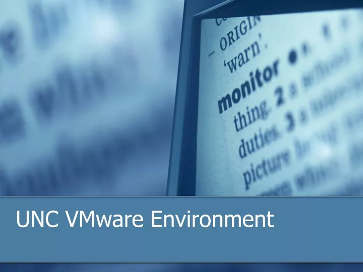 unc vmware environment