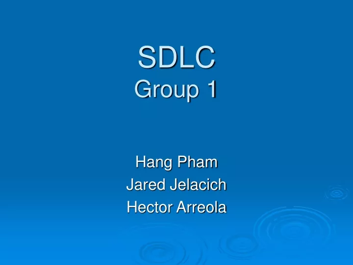 sdlc group 1