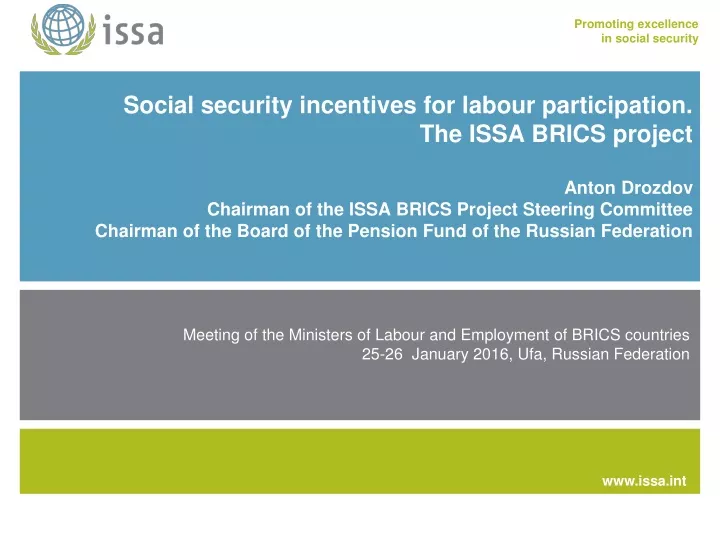 social security incentives for labour
