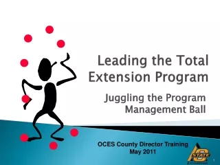 Leading the Total Extension Program