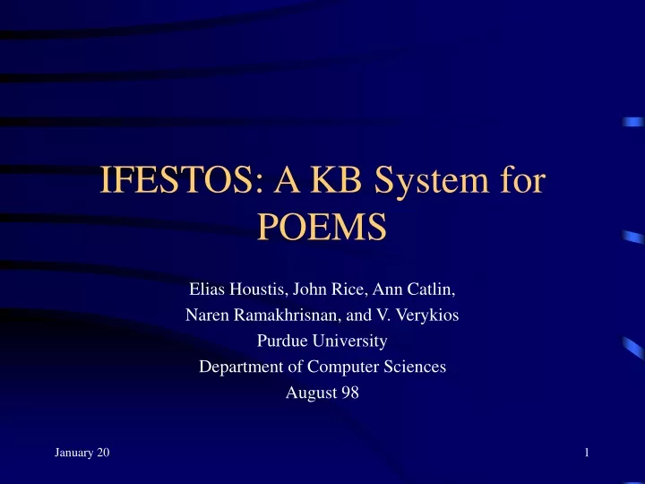 ifestos a kb system for poems