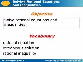 rational equation extraneous solution rational inequality