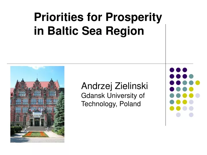 priorities for prosperity in baltic sea region