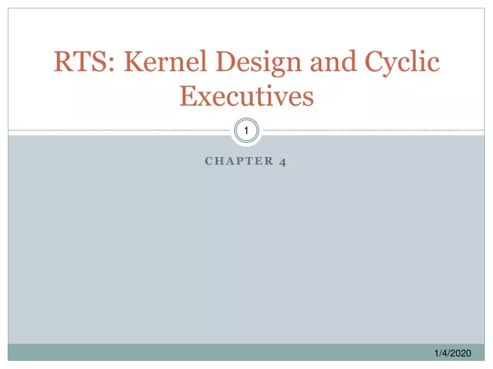 rts kernel design and cyclic executives