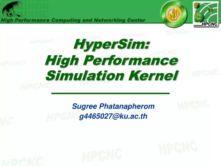 hypersim high performance simulation kernel