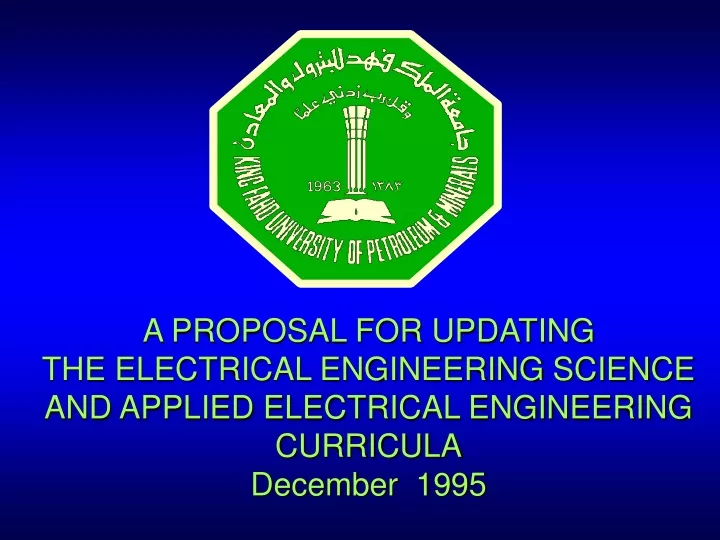a proposal for updating the electrical