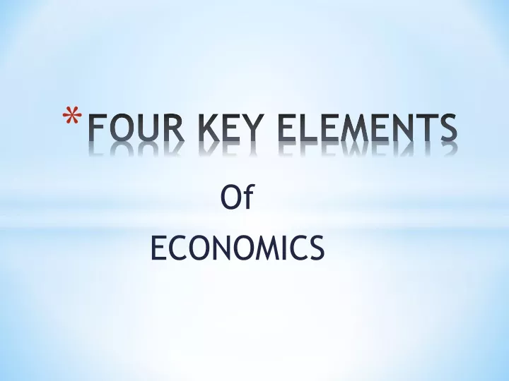 four key elements