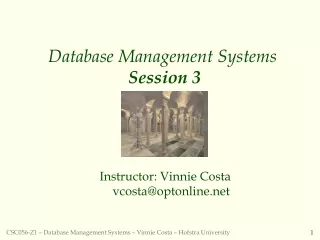 Database Management Systems Session 3