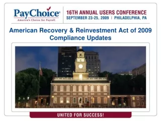 American Recovery &amp; Reinvestment Act of 2009 Compliance Updates