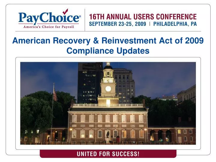 american recovery reinvestment act of 2009 compliance updates