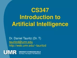 CS347 Introduction to  Artificial Intelligence