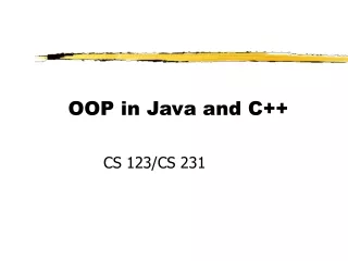 OOP in Java and C++