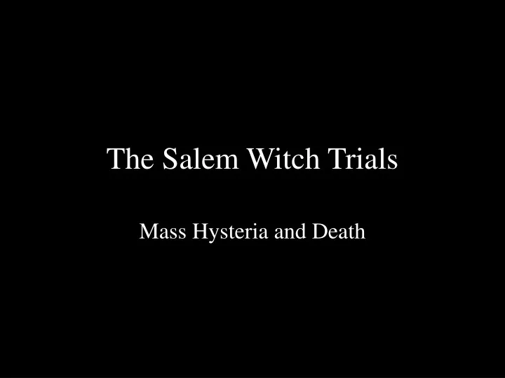 the salem witch trials