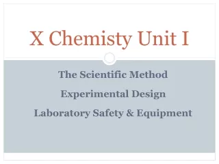 X Chemisty Unit I