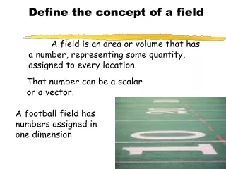 Define the concept of a field