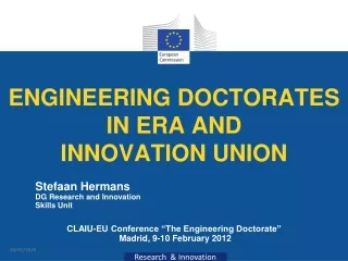 ENGINEERING DOCTORATES IN ERA AND INNOVATION UNION
