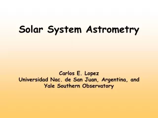 Solar System Astrometry