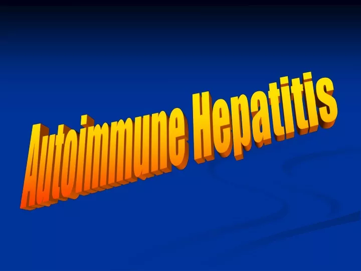 autoimmune hepatitis
