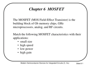 Chapter 6  MOSFET