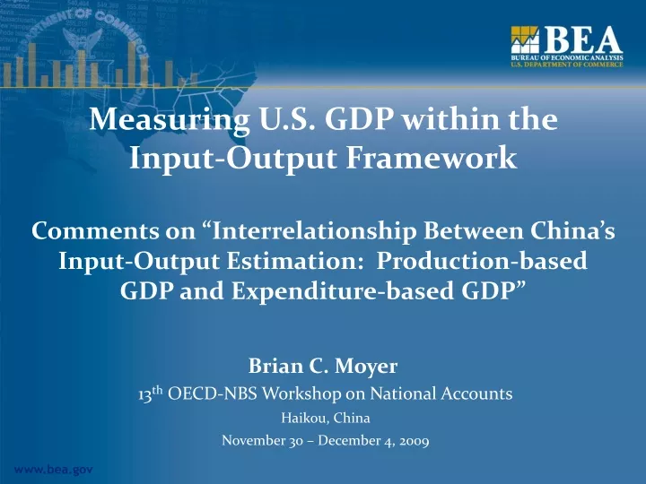 measuring u s gdp within the input output