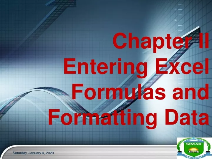 chapter ii entering excel formulas and formatting data