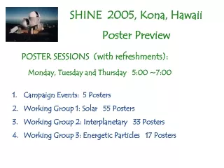 SHINE  2005, Kona, Hawaii Poster Preview