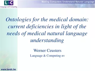 Werner Ceusters  Language &amp; Computing nv