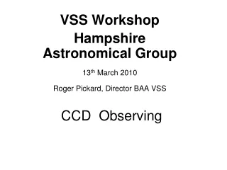CCD  Observing