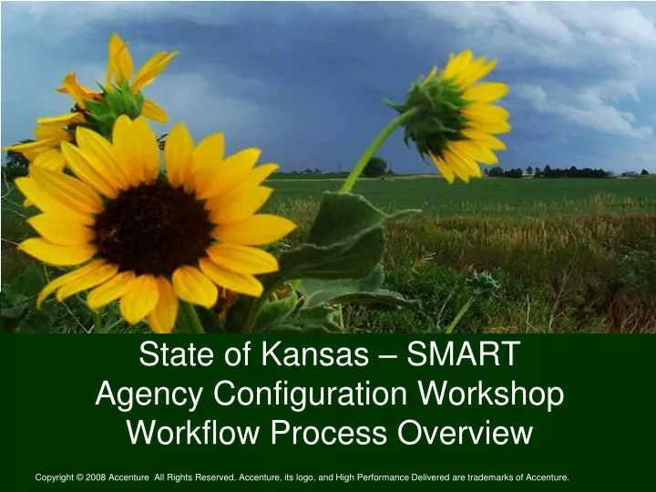 state of kansas smart agency configuration workshop workflow process overview