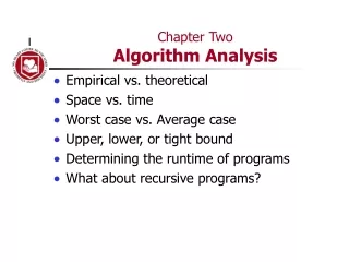 Chapter Two Algorithm Analysis