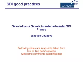 Savoie-Haute Savoie interdepartmental SDI  France Jacques Coupaye