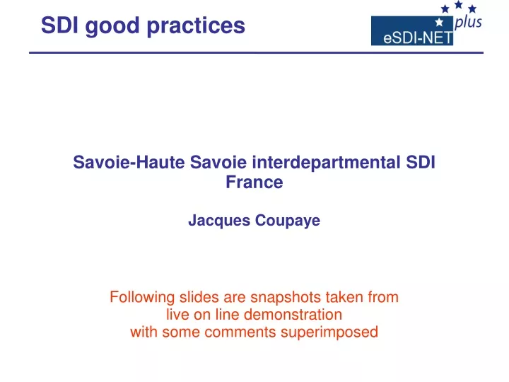 sdi good practices