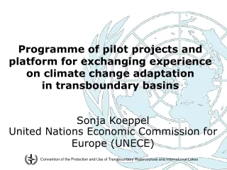 Sonja Koeppel United Nations Economic Commission for Europe (UNECE)