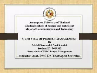 Assumption University of Thailand Graduate School of Science and technology