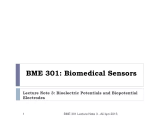 BME 301: Biomedical Sensors