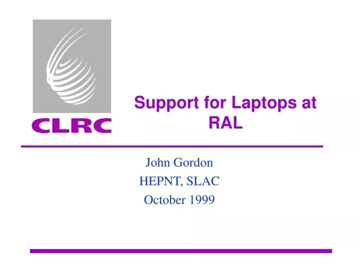 support for laptops at ral