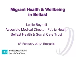 Migrant Health &amp; Wellbeing  in Belfast