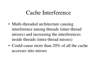 Cache Interference