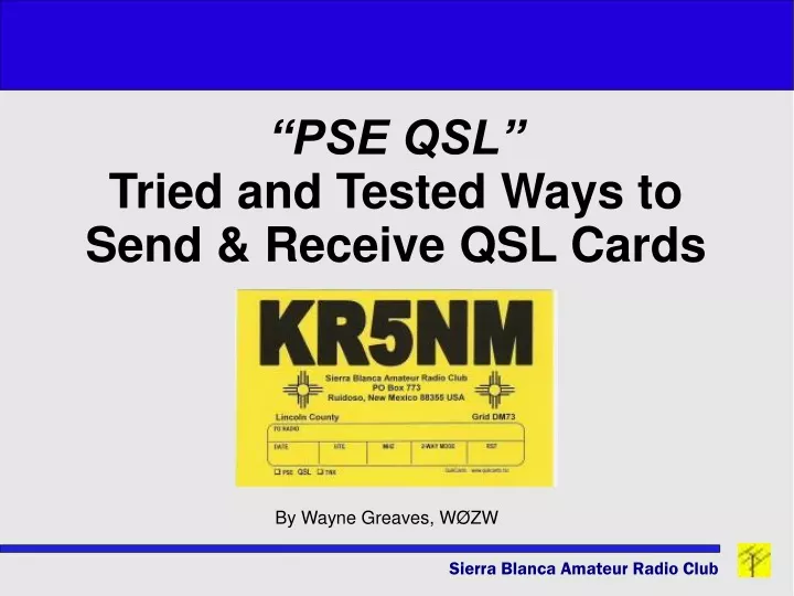 pse qsl tried and tested ways to send receive
