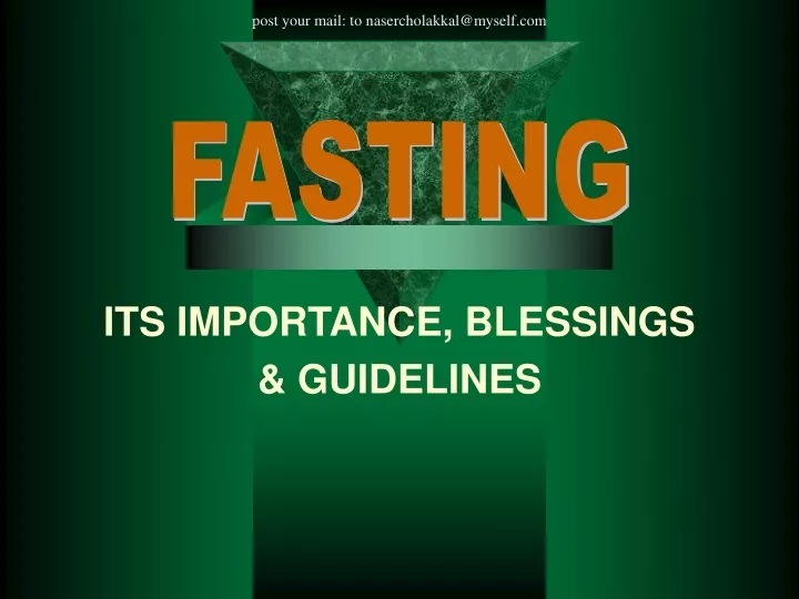 its importance blessings guidelines