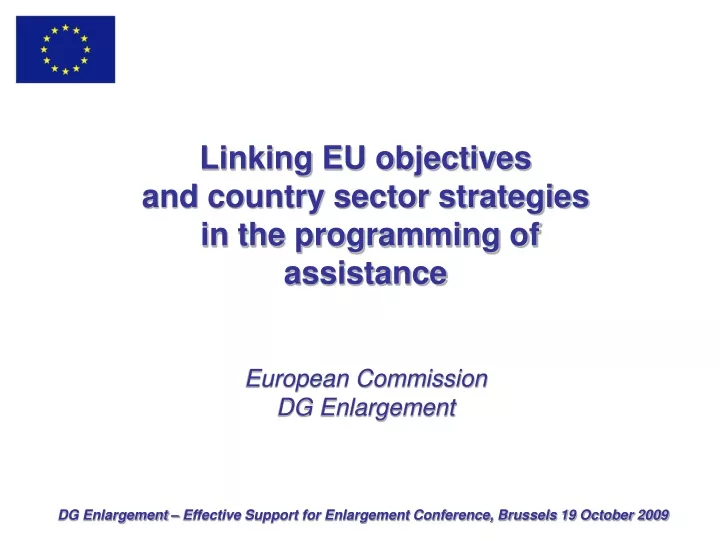 linking eu objectives and country sector