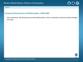 European Renaissance and Reformation, 1300-1600